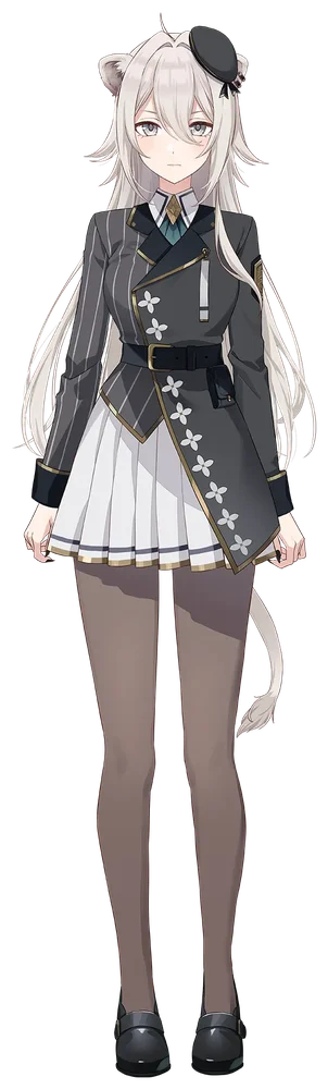獅白ぼたんの清楚制服
